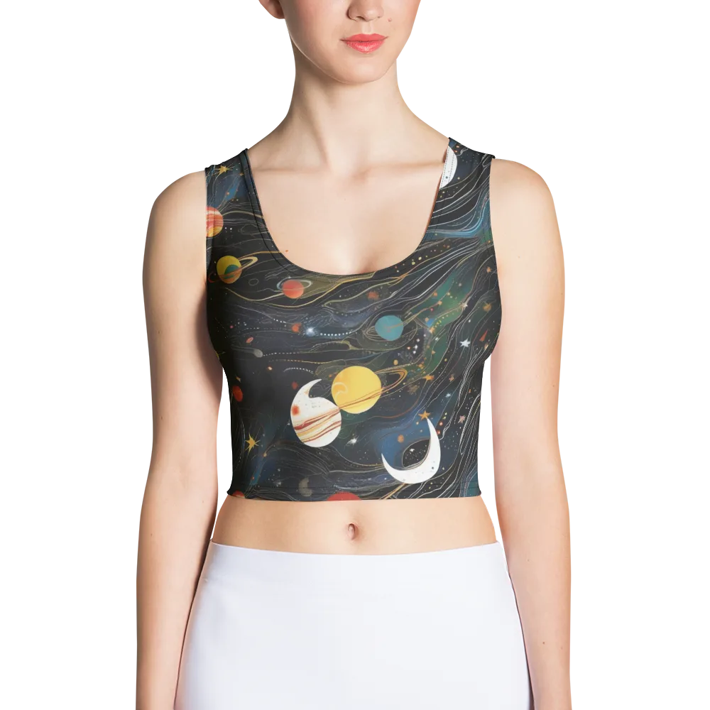 Planetary Silk on Crop Top — Front