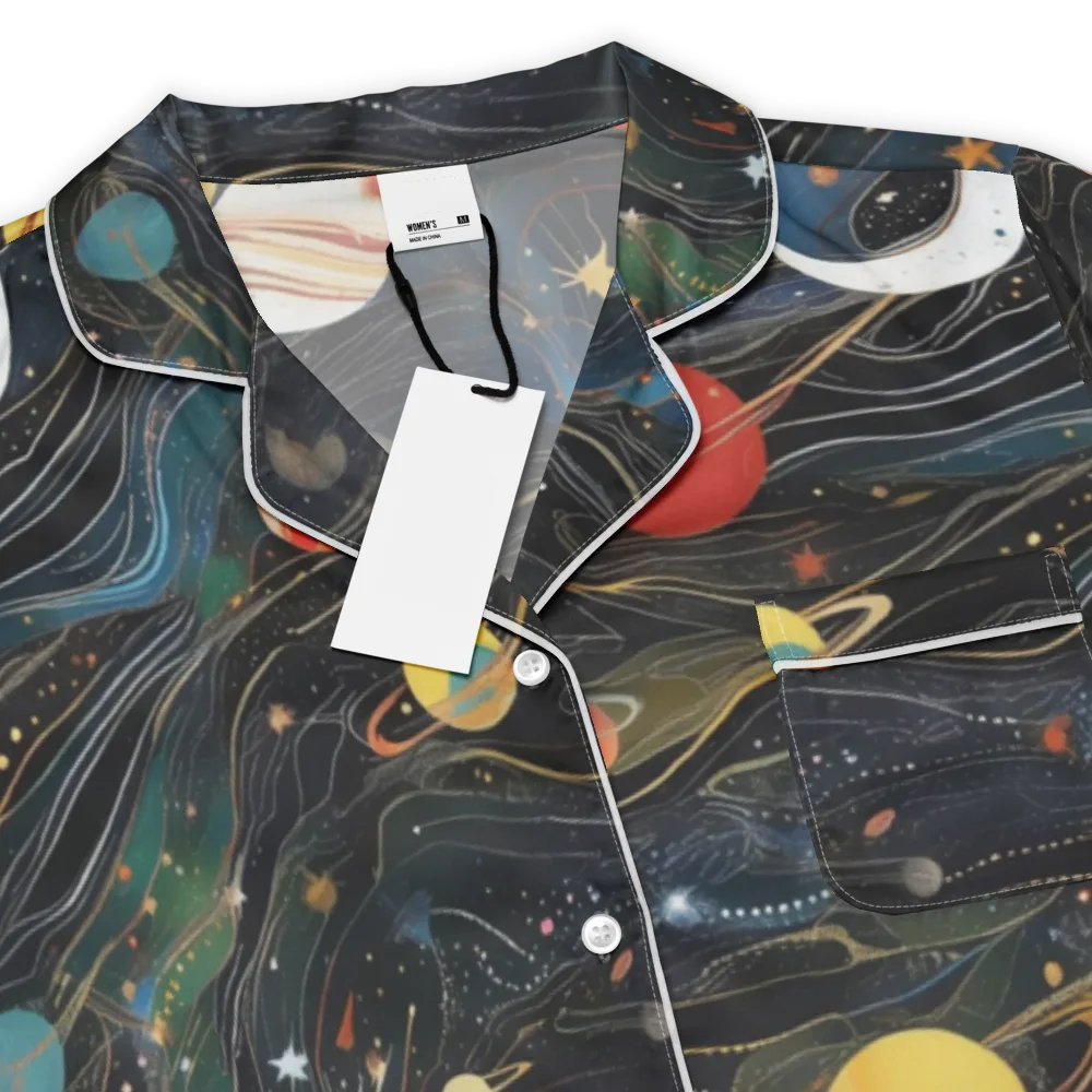 Planetary Silk on Women's Short Sleeve Pajama Top — Product details