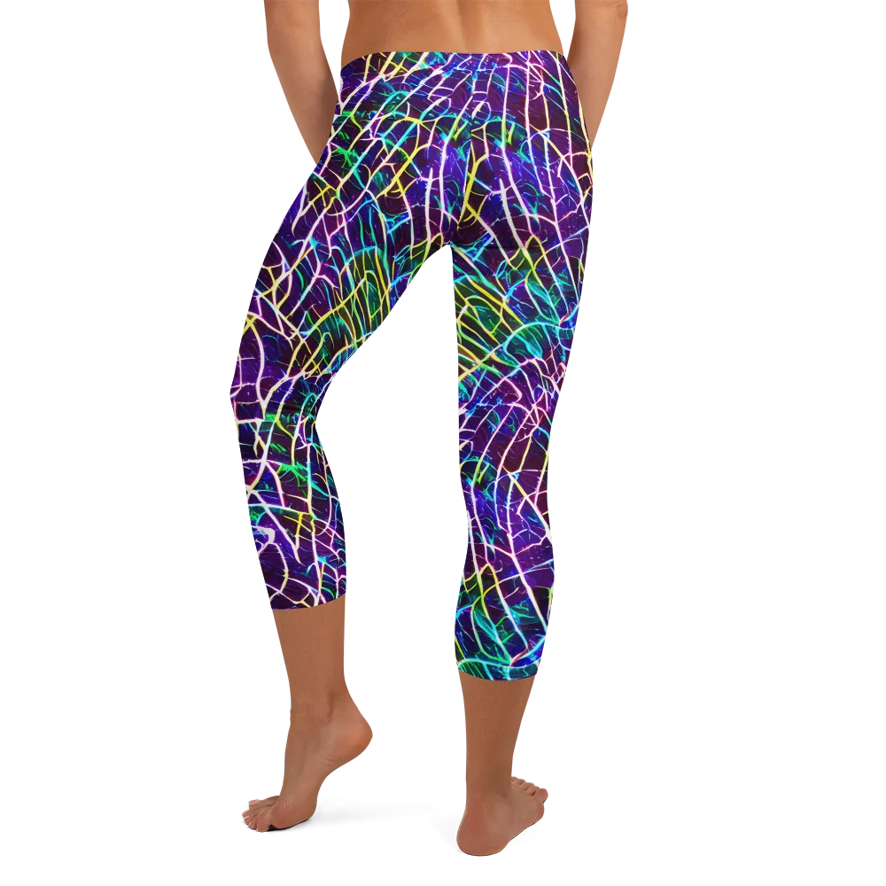 Cosmic Wiring on Capri Leggings — Back