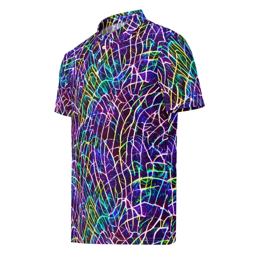Cosmic Wiring on Men's Slim Fit Polo Shirt — Left Front