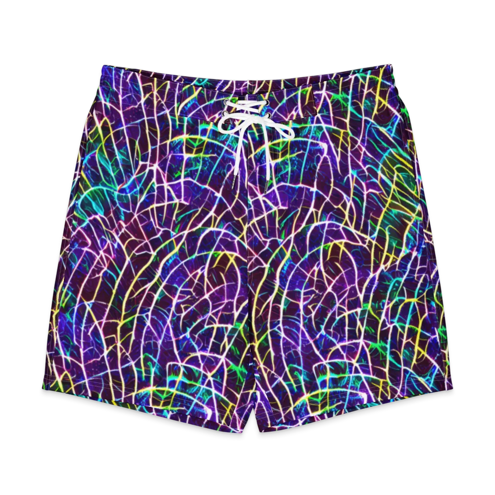Cosmic Wiring on Men's Board Shorts — Front