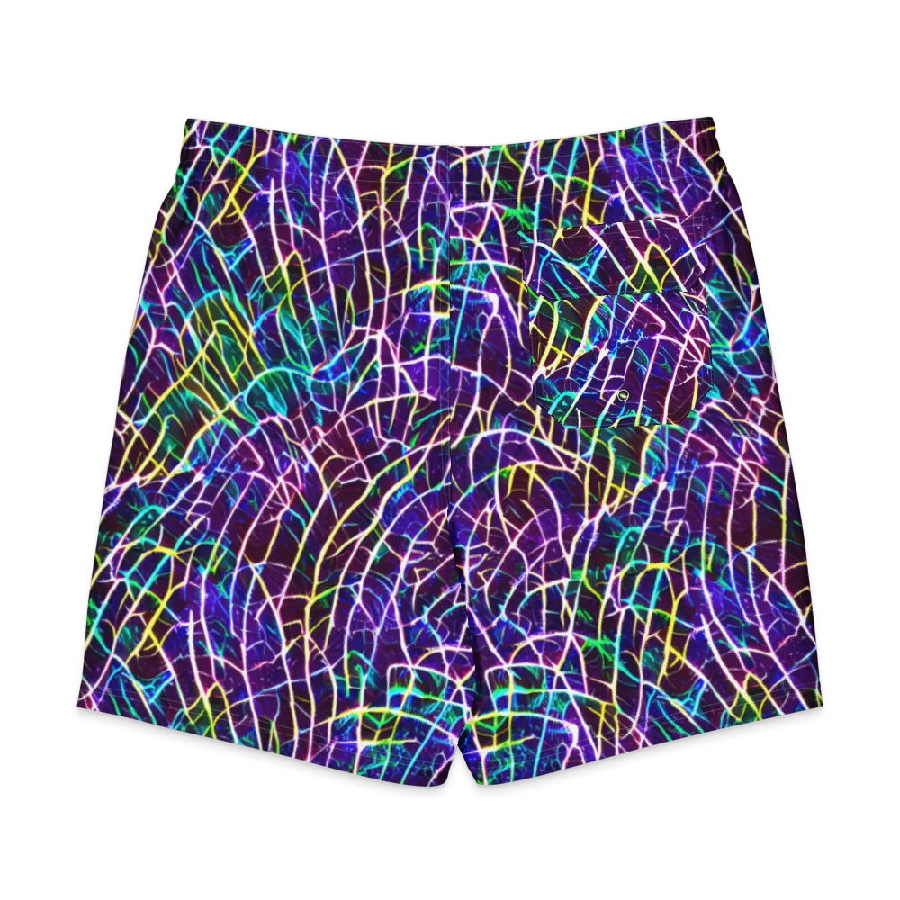 Cosmic Wiring on Men's Board Shorts — Back