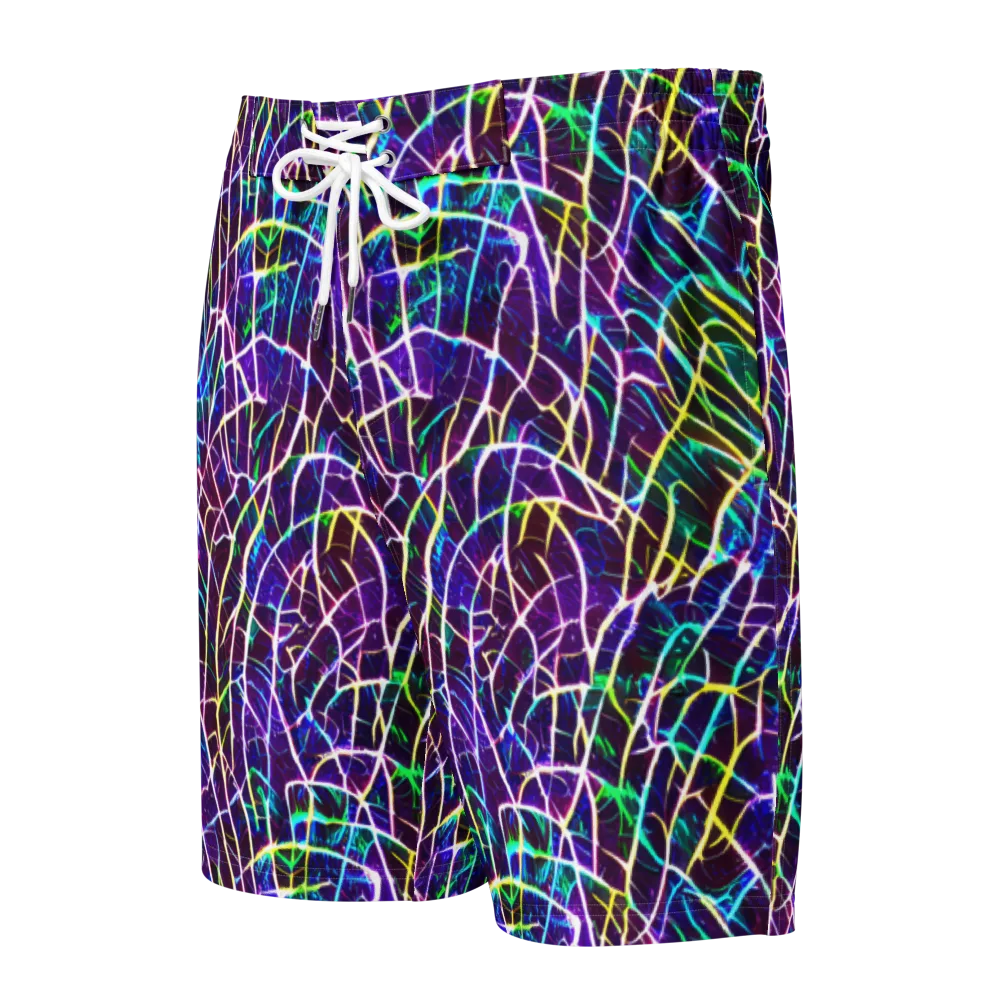 Cosmic Wiring on Men's Board Shorts — Front