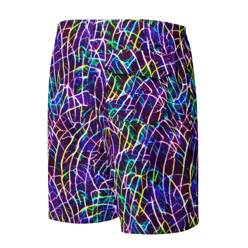 Cosmic Wiring on Men's Board Shorts — Back