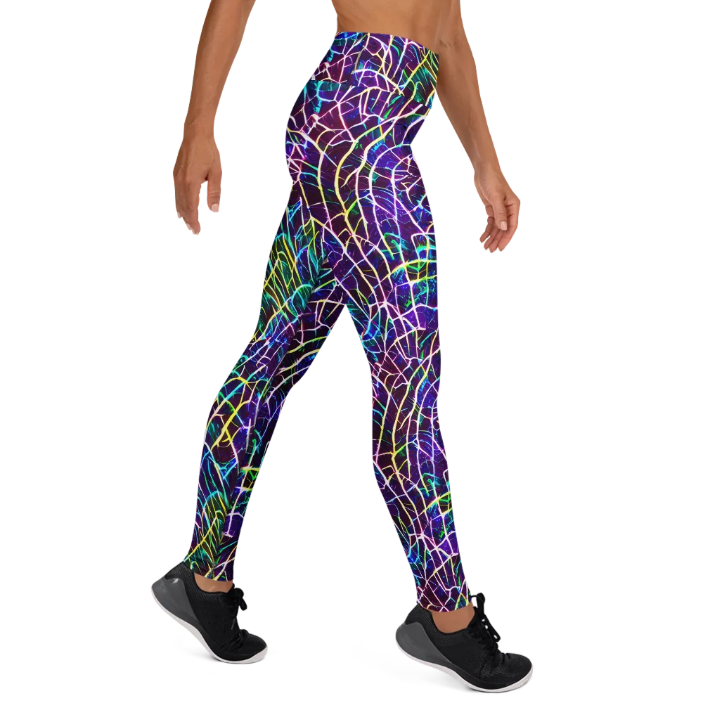 Cosmic Wiring on Yoga Leggings — Right