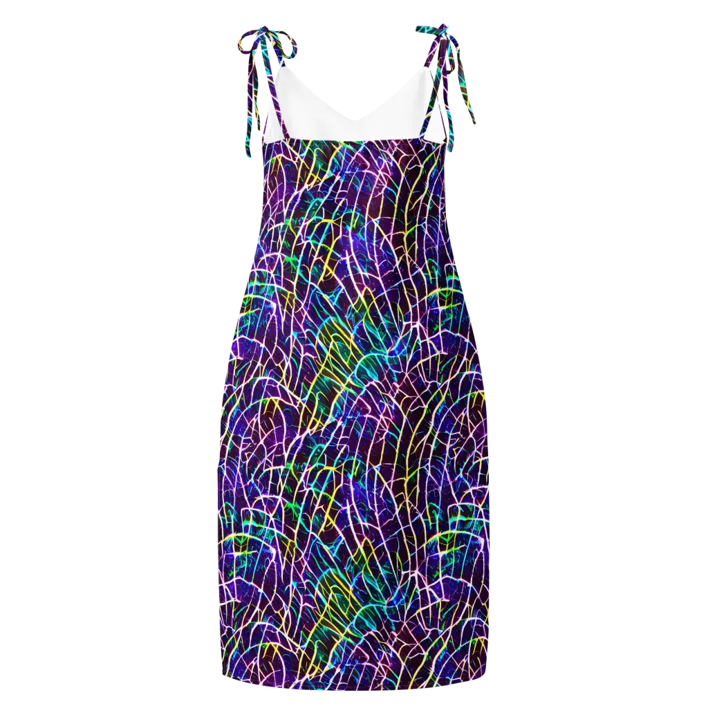 Cosmic Wiring on Slip Dress — Back