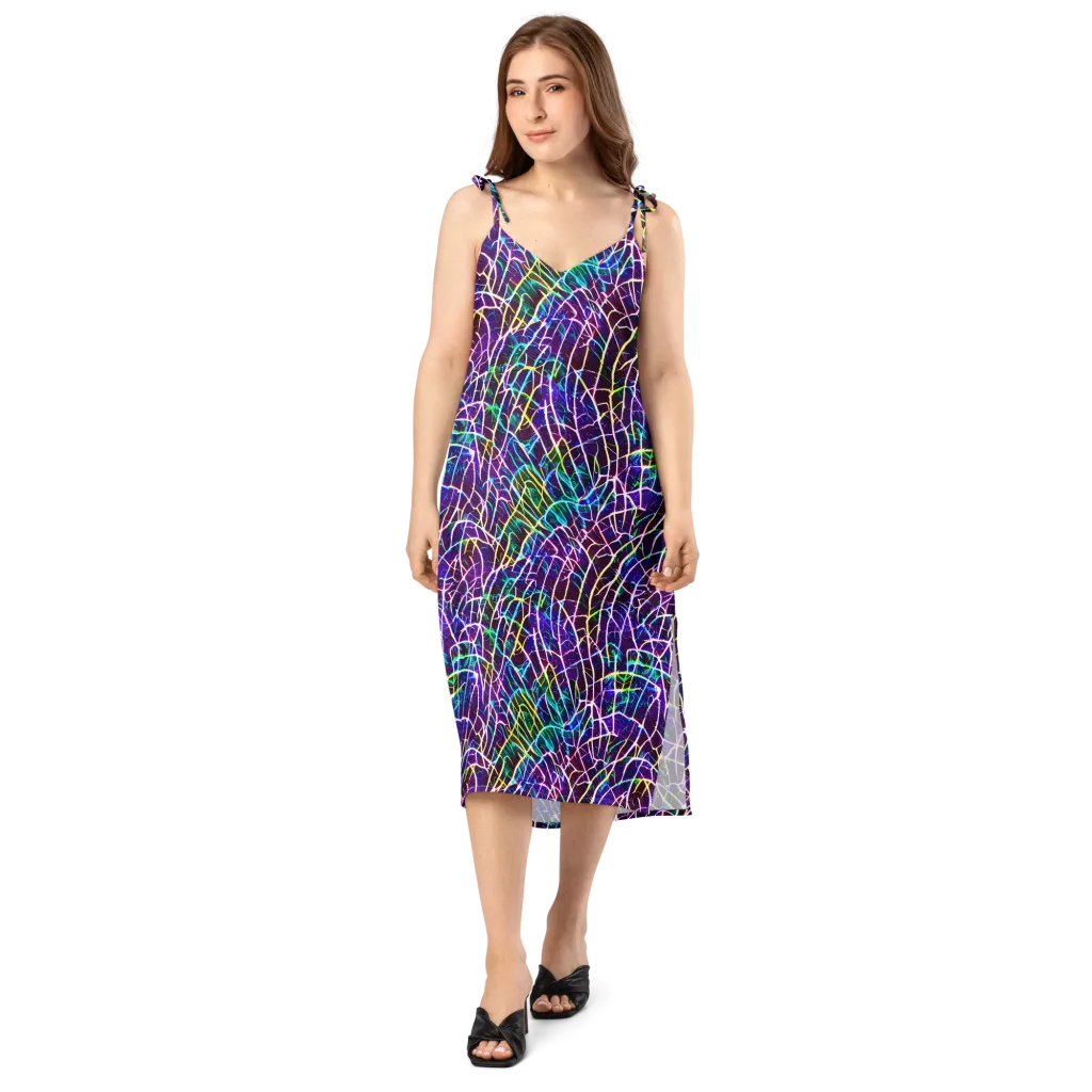Cosmic Wiring on Slip Dress — Front