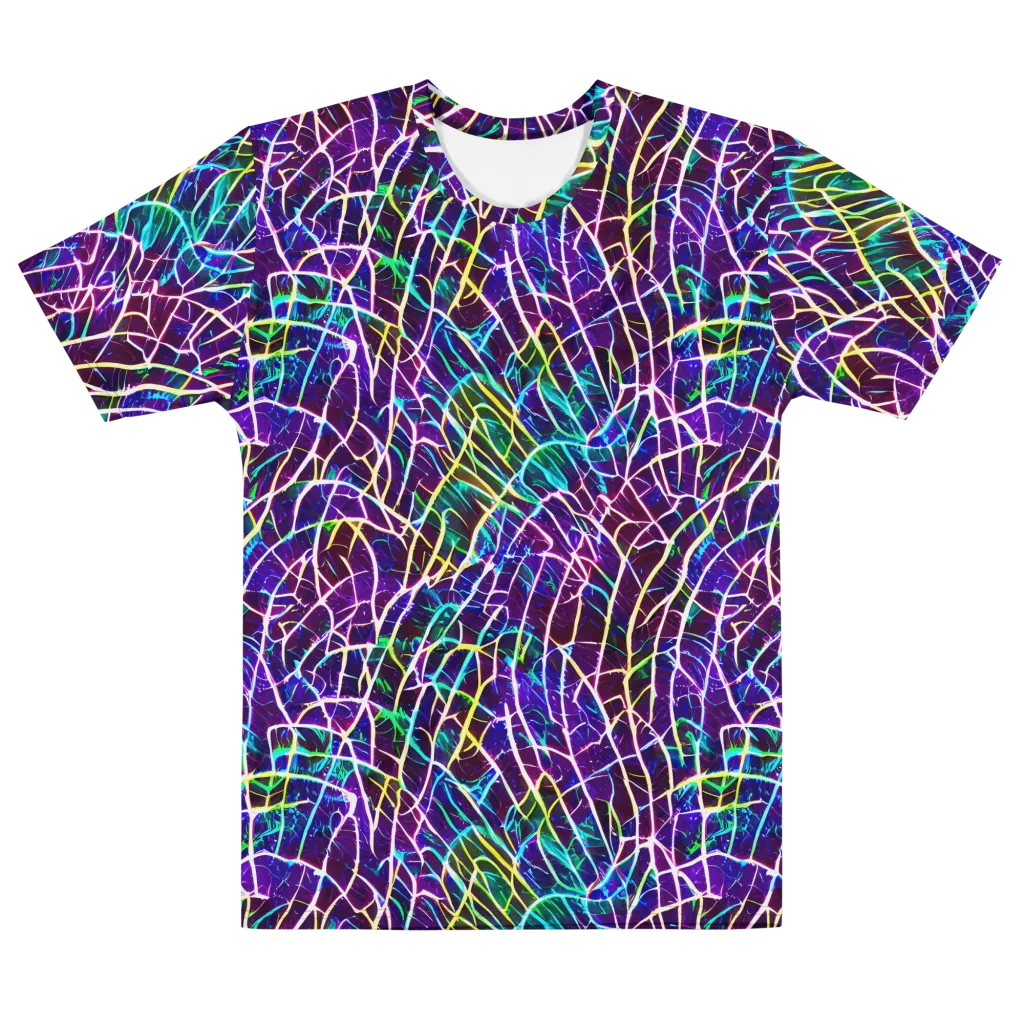 Cosmic Wiring on Men's Cotton Crew Neck T-Shirt — Front