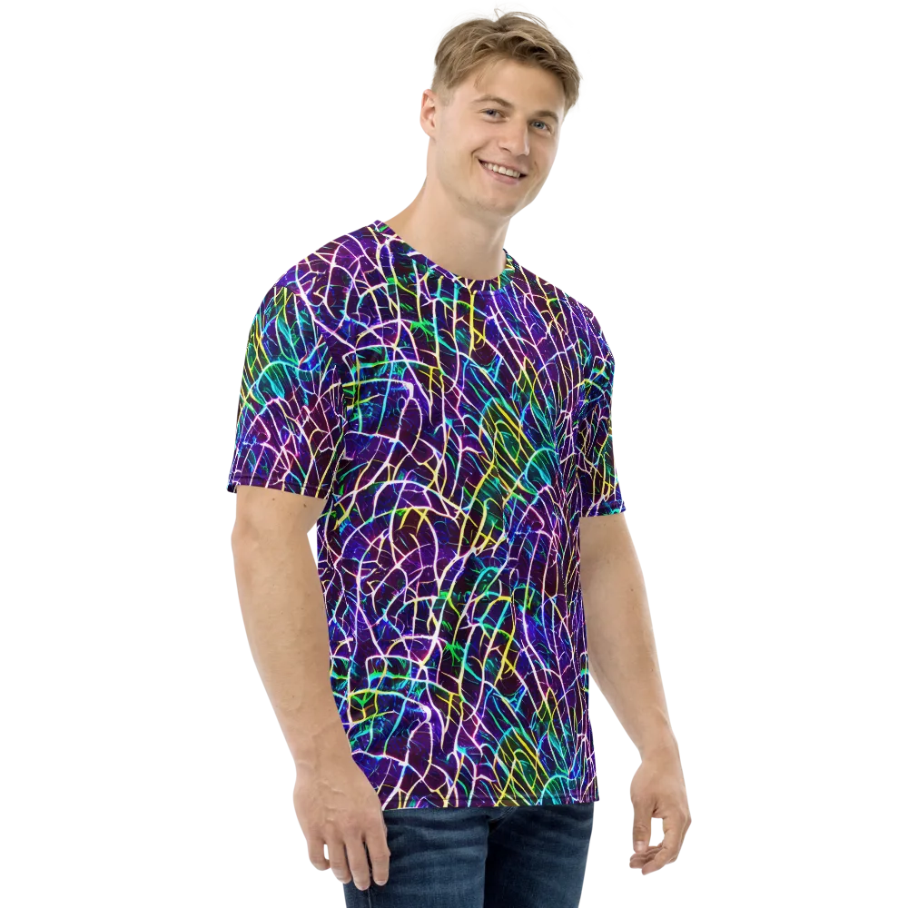 Cosmic Wiring on Men's Crew Neck T-Shirt — Right