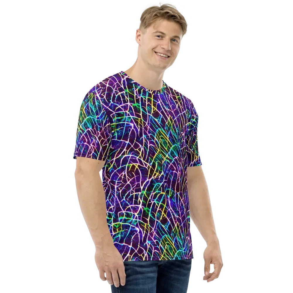 Cosmic Wiring on Men's Crew Neck T-Shirt — Right