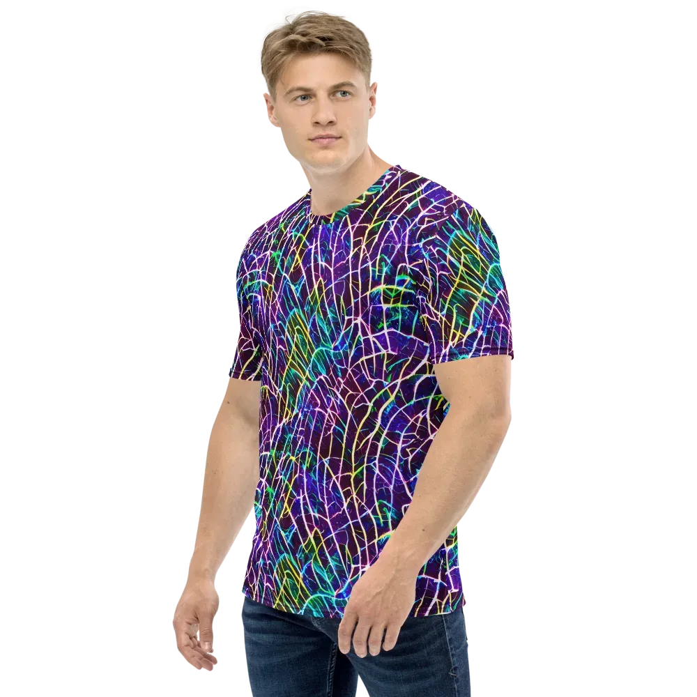 Cosmic Wiring on Men's Crew Neck T-Shirt — Left