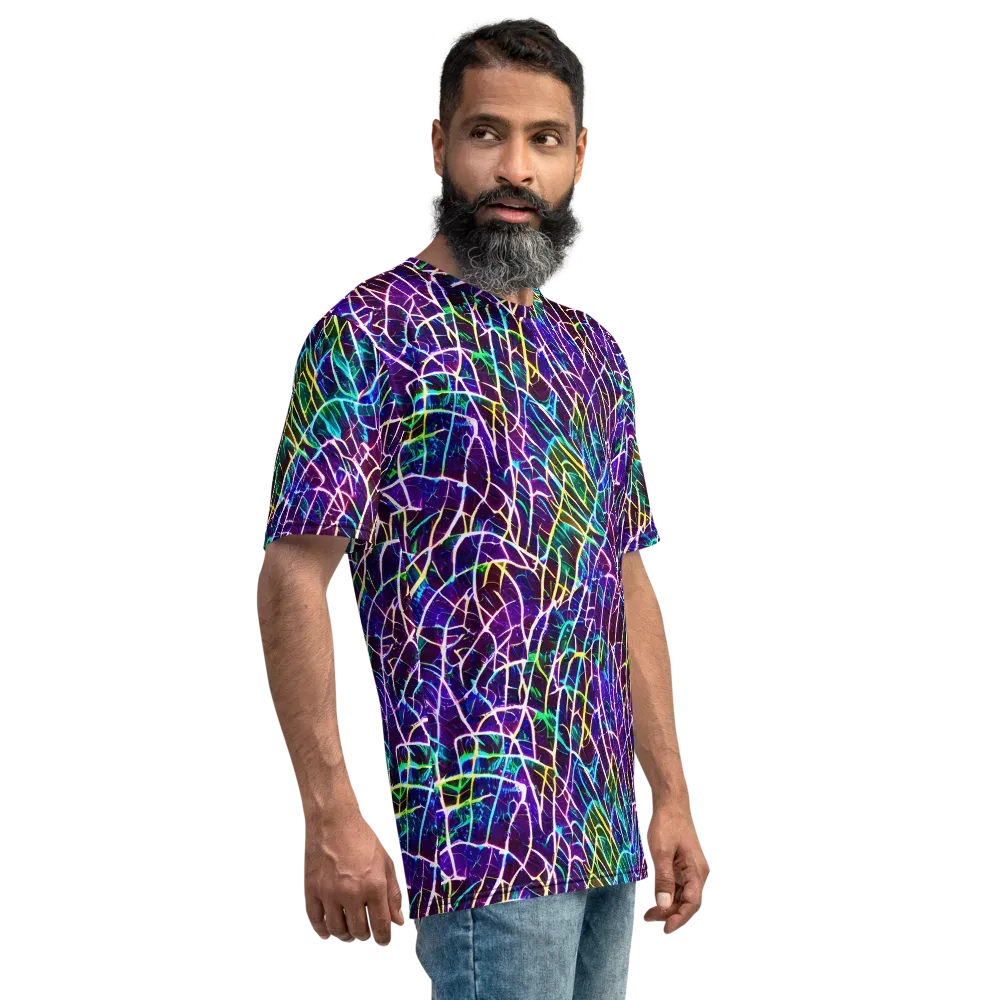 Cosmic Wiring on Men's Crew Neck T-Shirt — Right