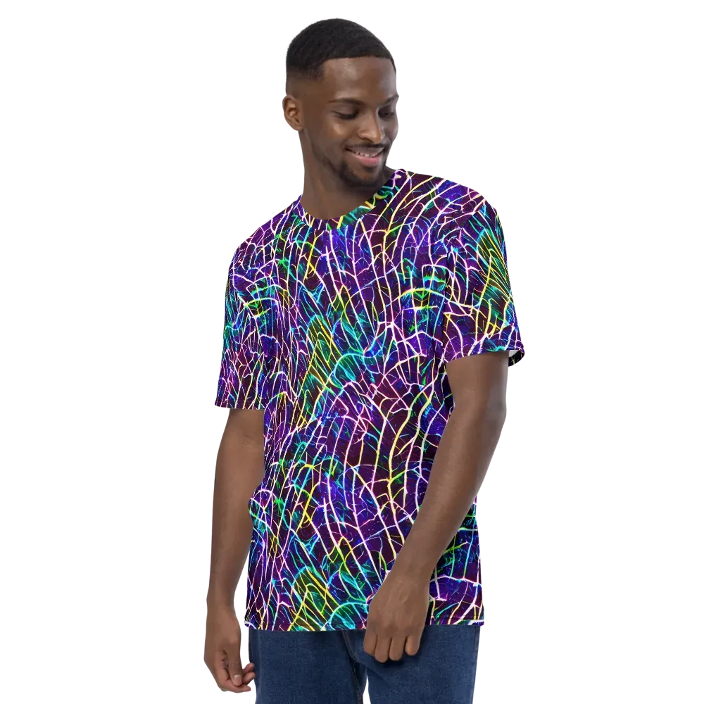 Cosmic Wiring on Men's Crew Neck T-Shirt — Left