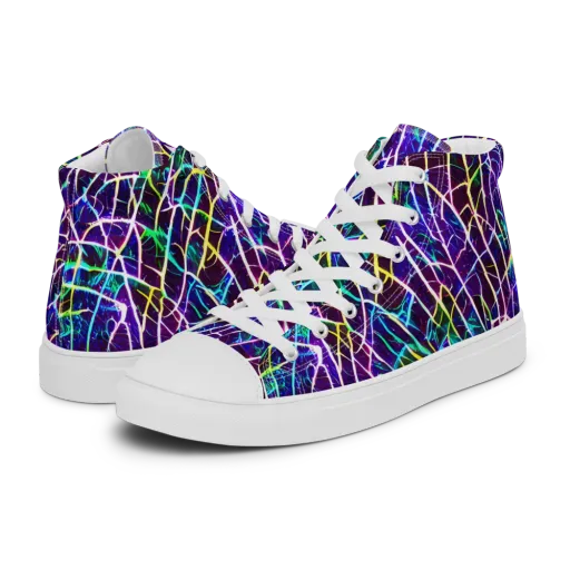 Cosmic Wiring on a Women's High Top Canvas Shoes