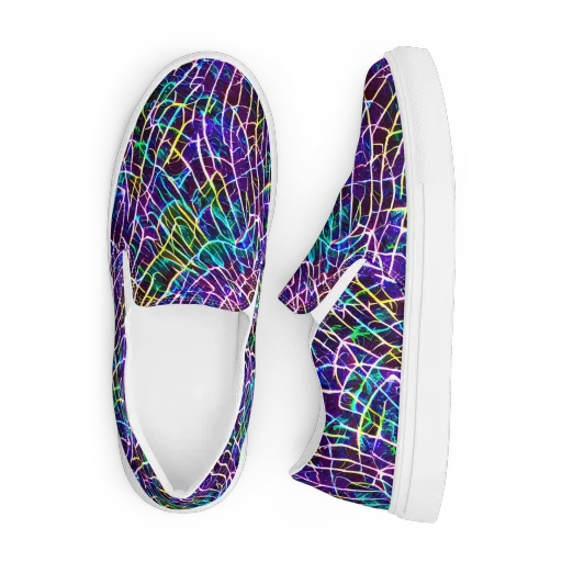Cosmic Wiring on a Men's Slip-On Canvas Shoes