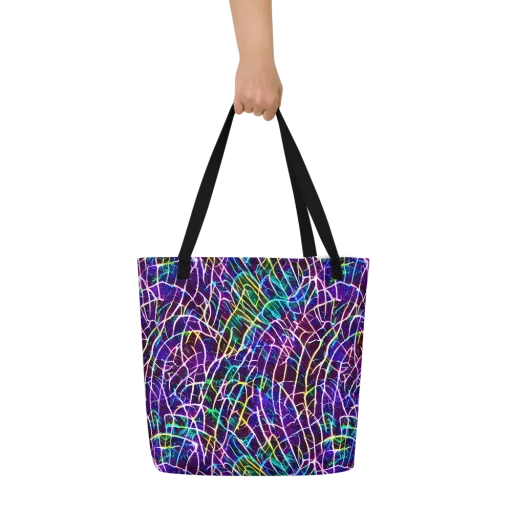 Cosmic Wiring on a Large Tote Bag W/ Pocket
