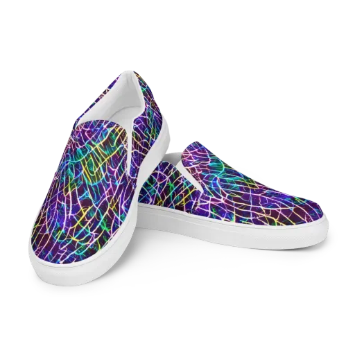 Cosmic Wiring on a Women's Slip-On Canvas Shoes