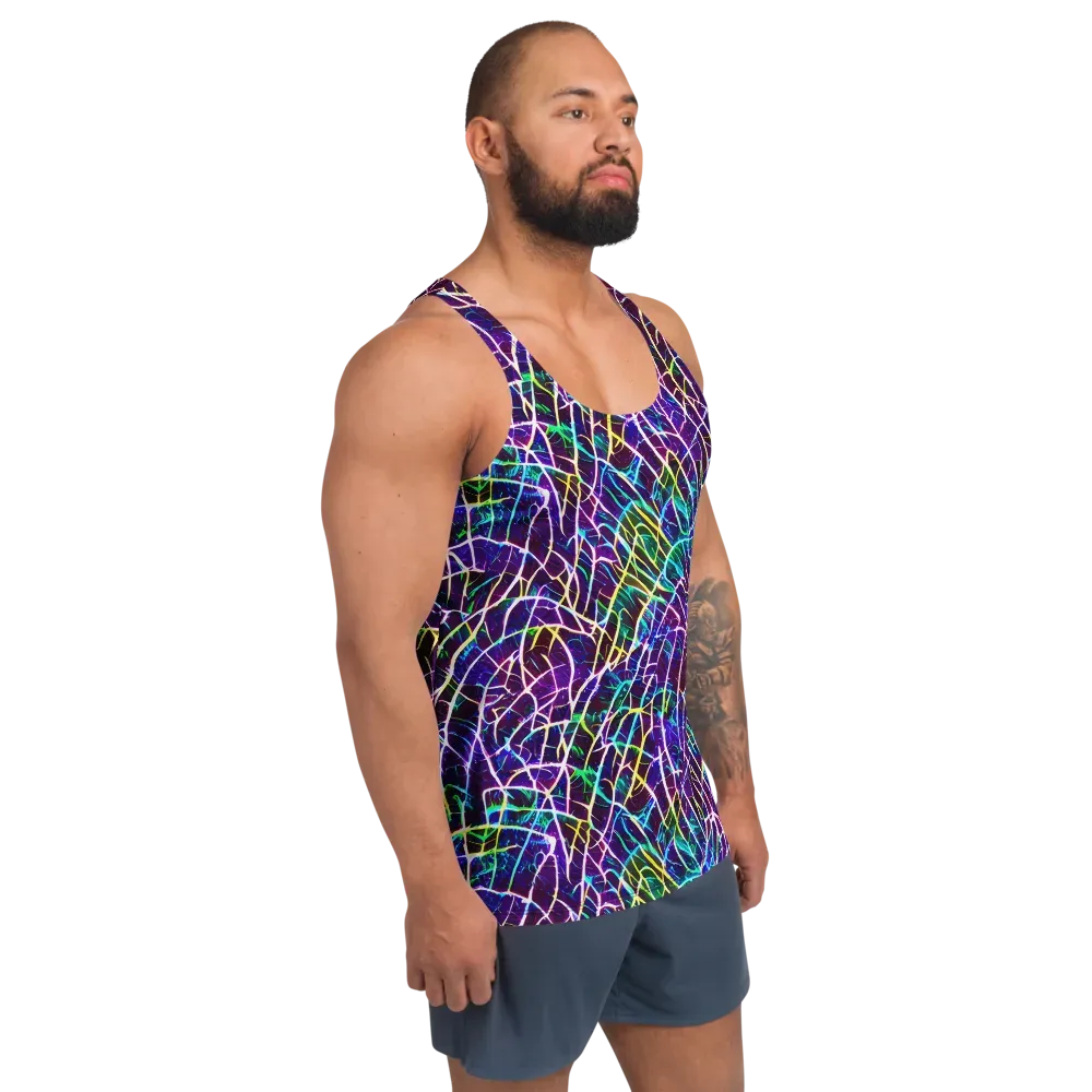 Cosmic Wiring on Men's Tank Top — Right Front