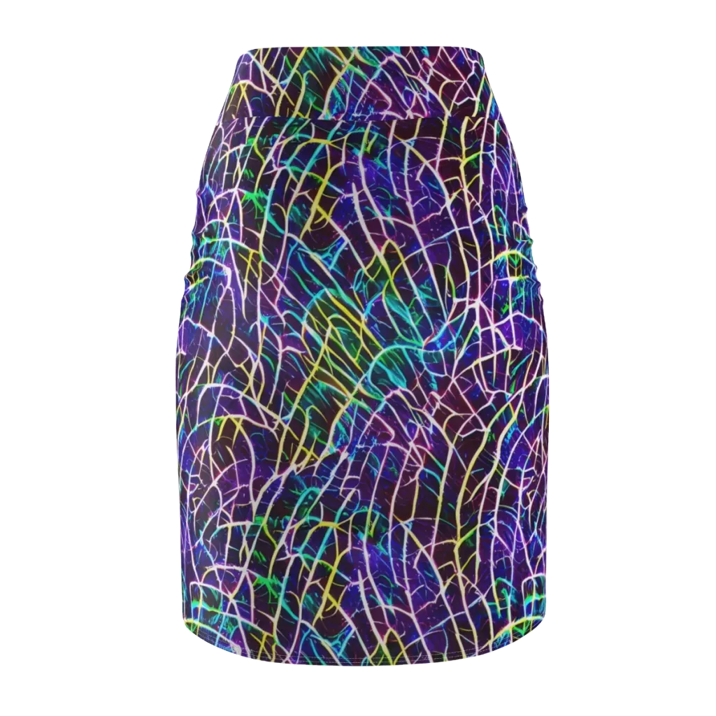 Cosmic Wiring on Pencil Skirt — Back