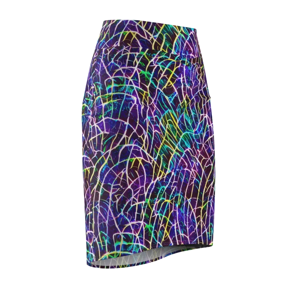 Cosmic Wiring on Pencil Skirt — Front Side