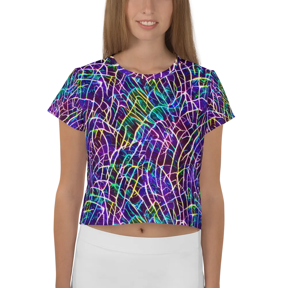 Cosmic Wiring on Crop Tee — Front