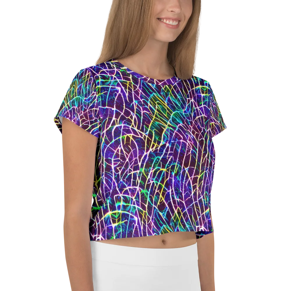 Cosmic Wiring on Crop Tee — Right