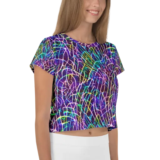 Cosmic Wiring on a Crop Tee