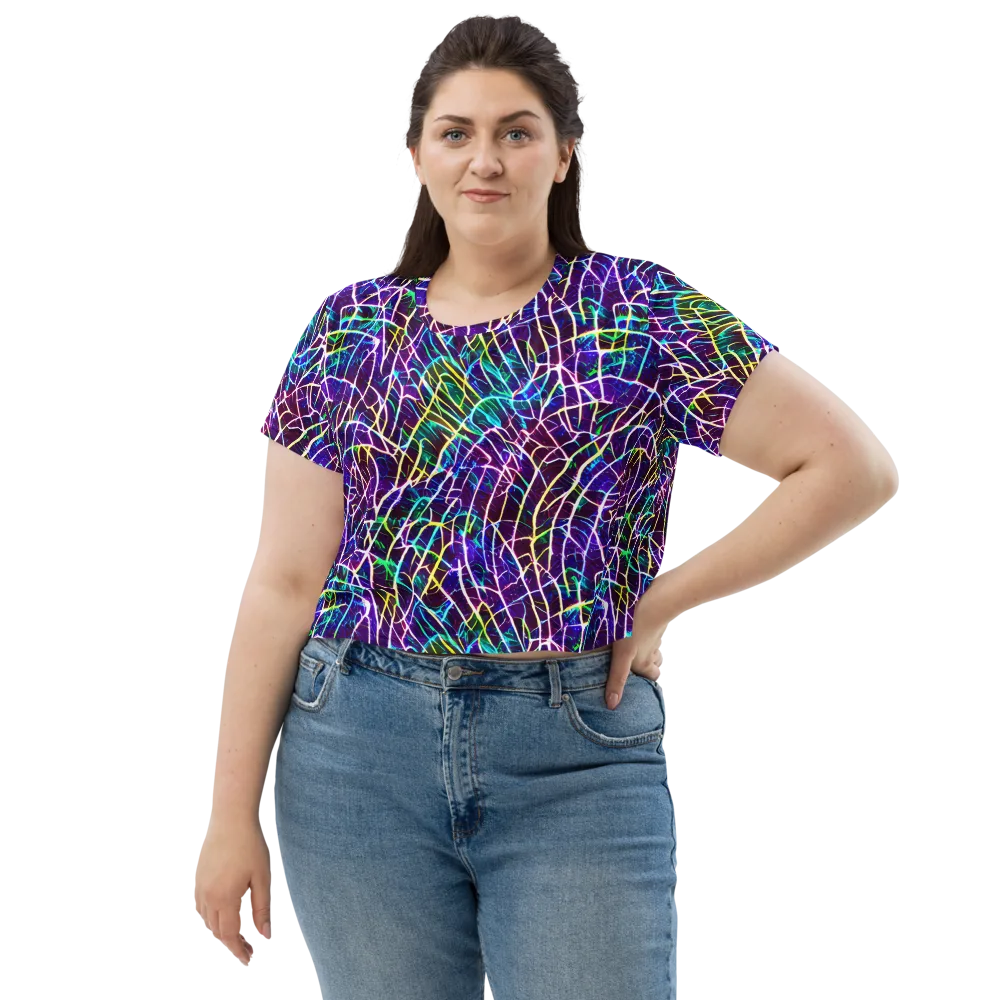 Cosmic Wiring on Crop Tee — Front