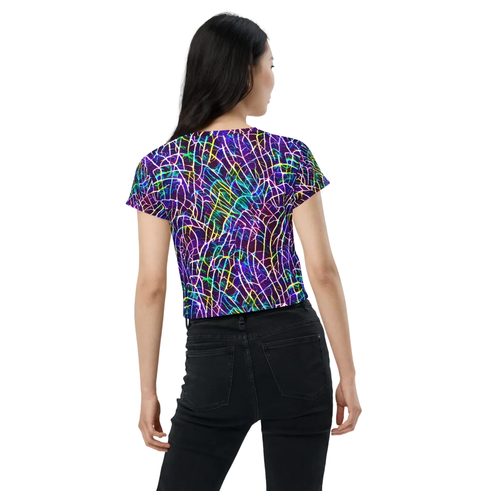 Cosmic Wiring on Crop Tee — Back
