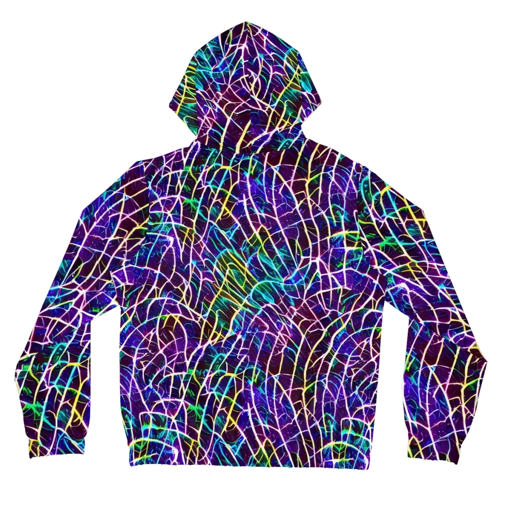 Cosmic Wiring on Women's Full-Zip Hoodie — Back