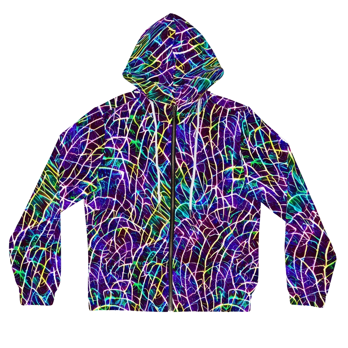 Cosmic Wiring on Women's Full-Zip Hoodie — Front