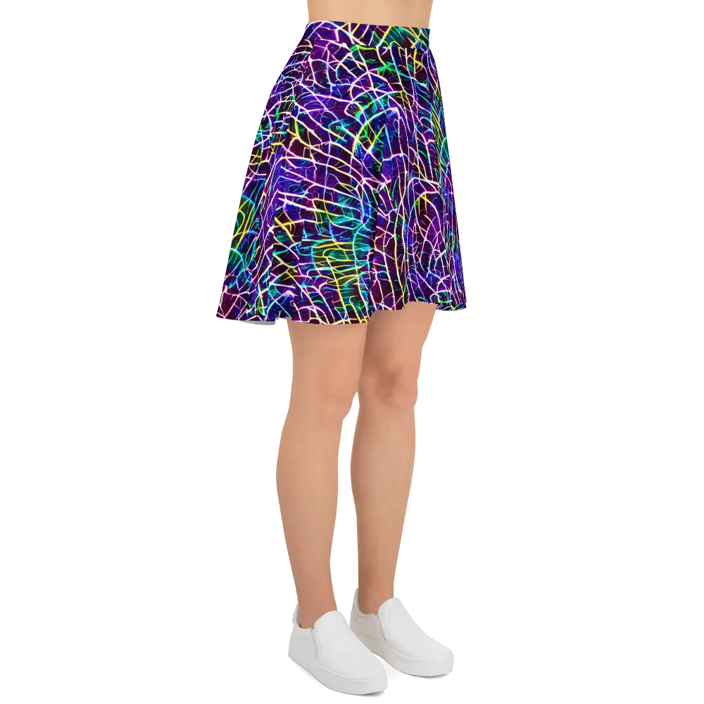 Cosmic Wiring on Skater Skirt — Right