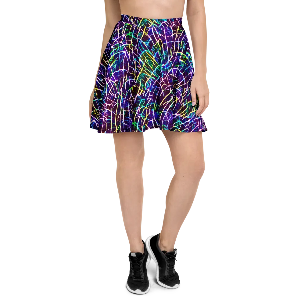 Cosmic Wiring on Skater Skirt — Front
