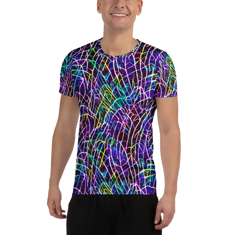 Cosmic Wiring on Men's Athletic T-Shirt — Front