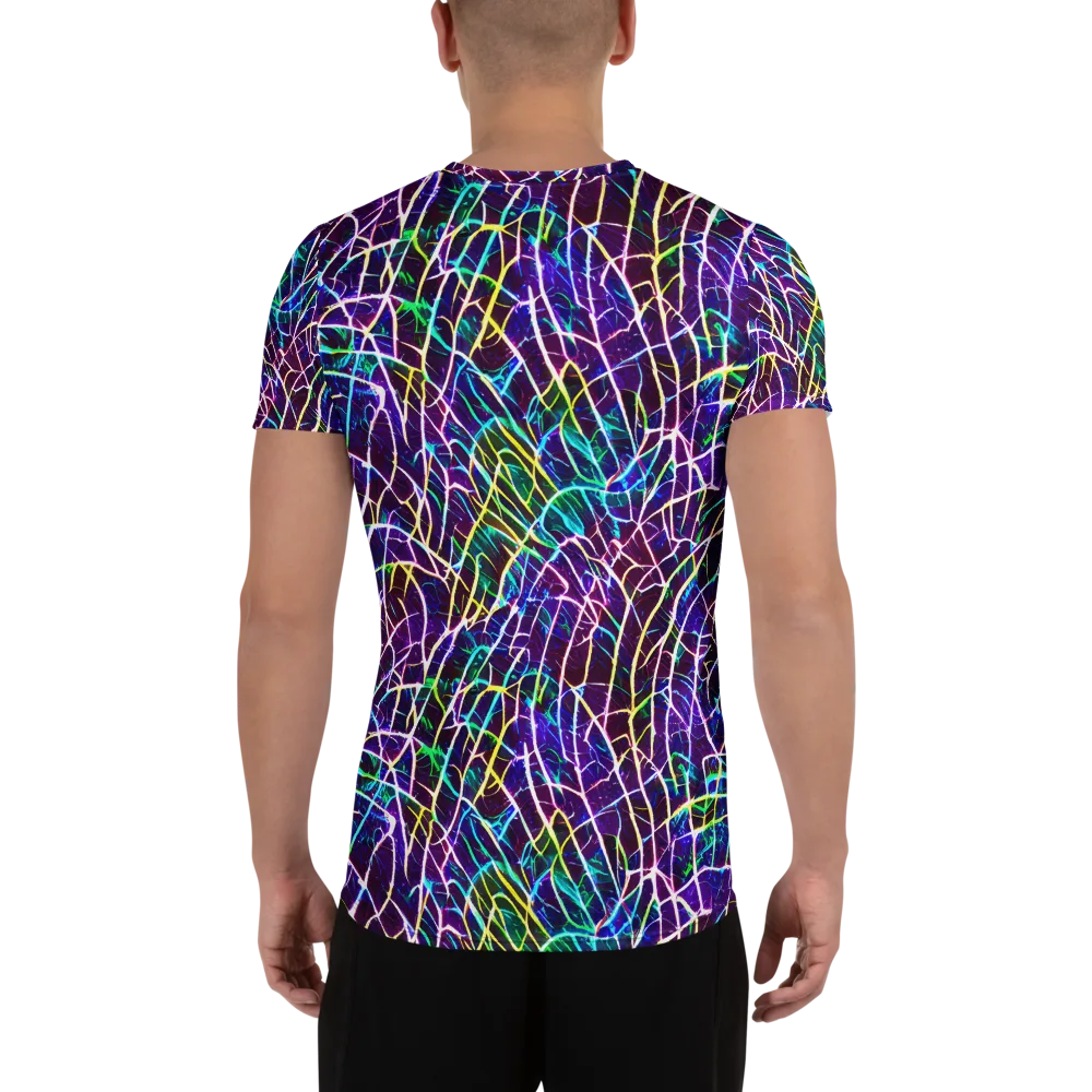 Cosmic Wiring on Men's Athletic T-Shirt — Back