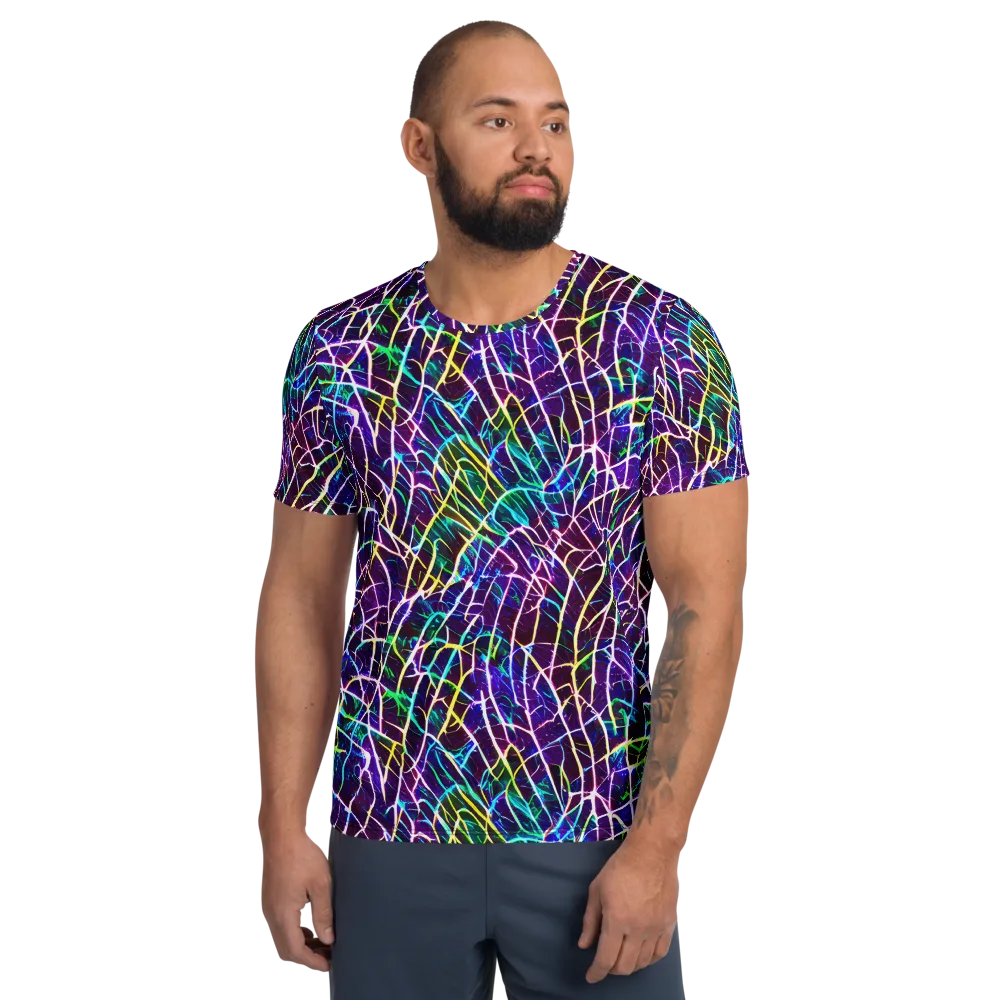Cosmic Wiring on Men's Athletic T-Shirt — Front