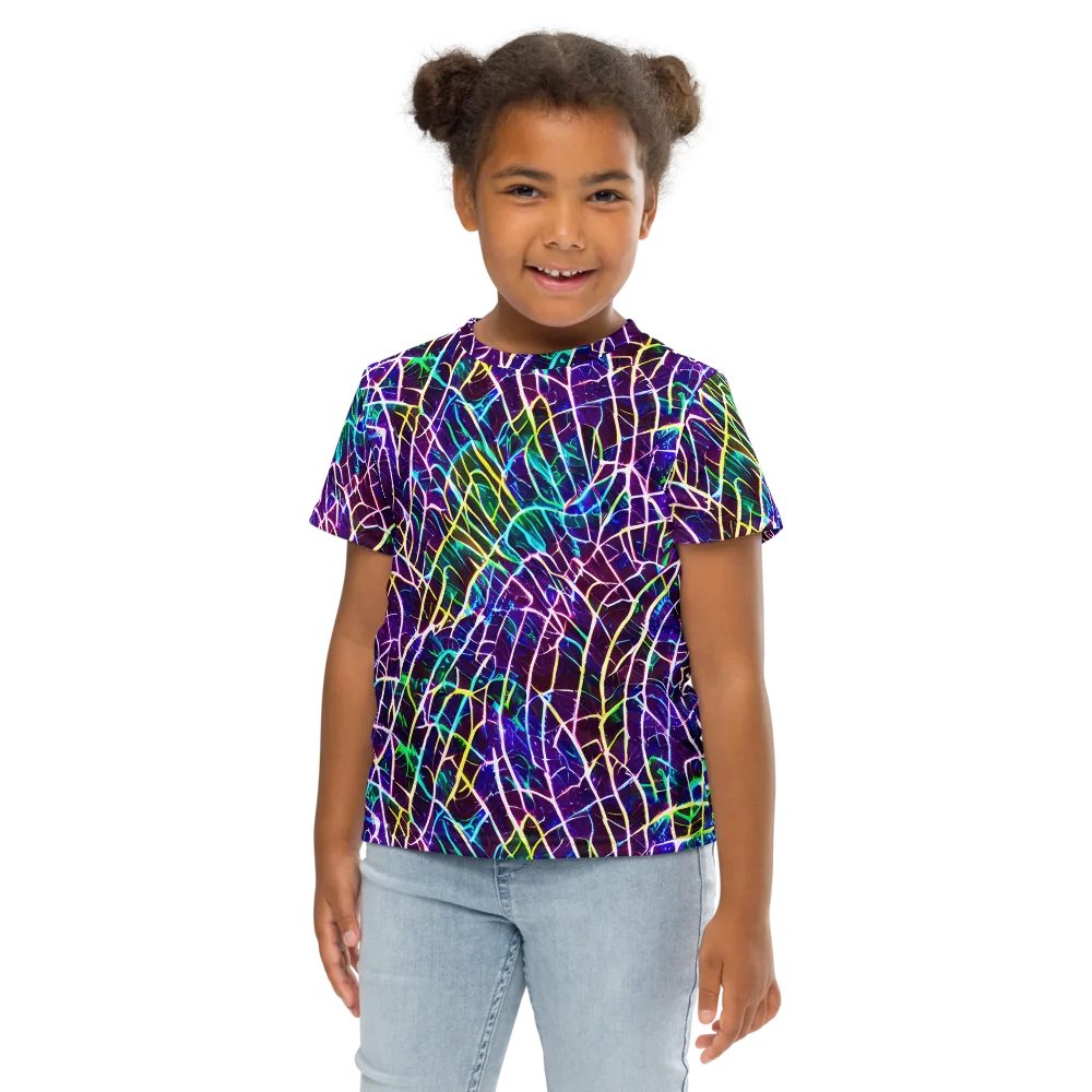 Cosmic Wiring on Kids Crew Neck T-Shirt — Front