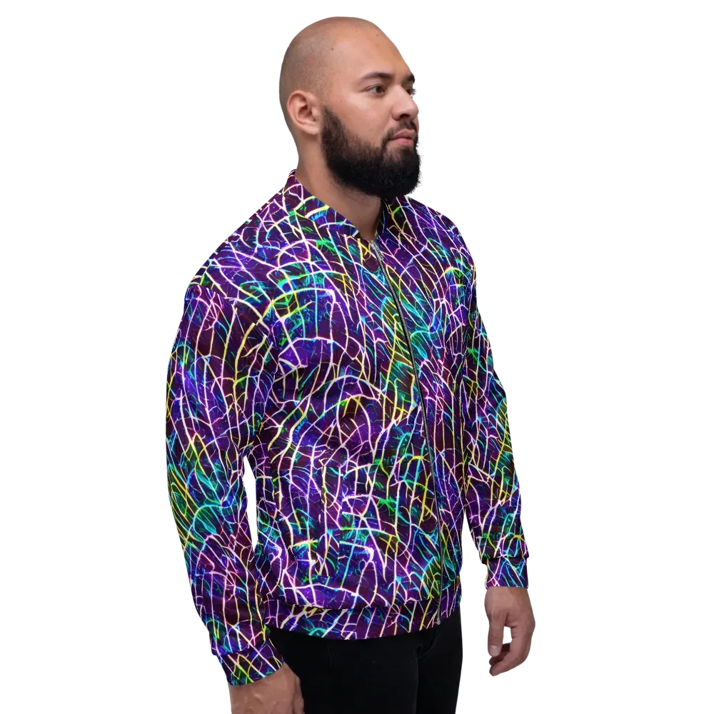 Cosmic Wiring on Bomber Jacket — Right