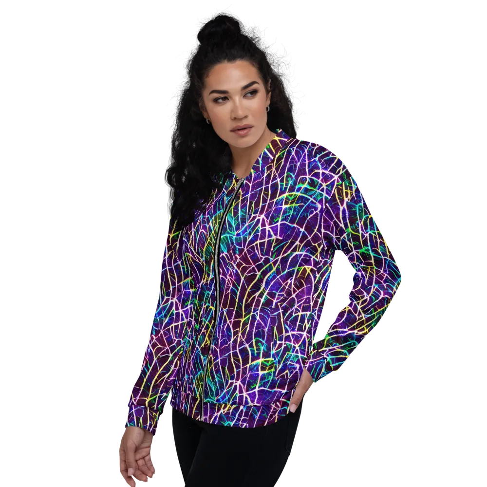 Cosmic Wiring on Bomber Jacket — Left
