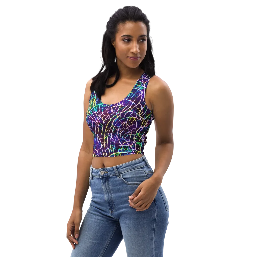Cosmic Wiring on Crop Top — Left Front