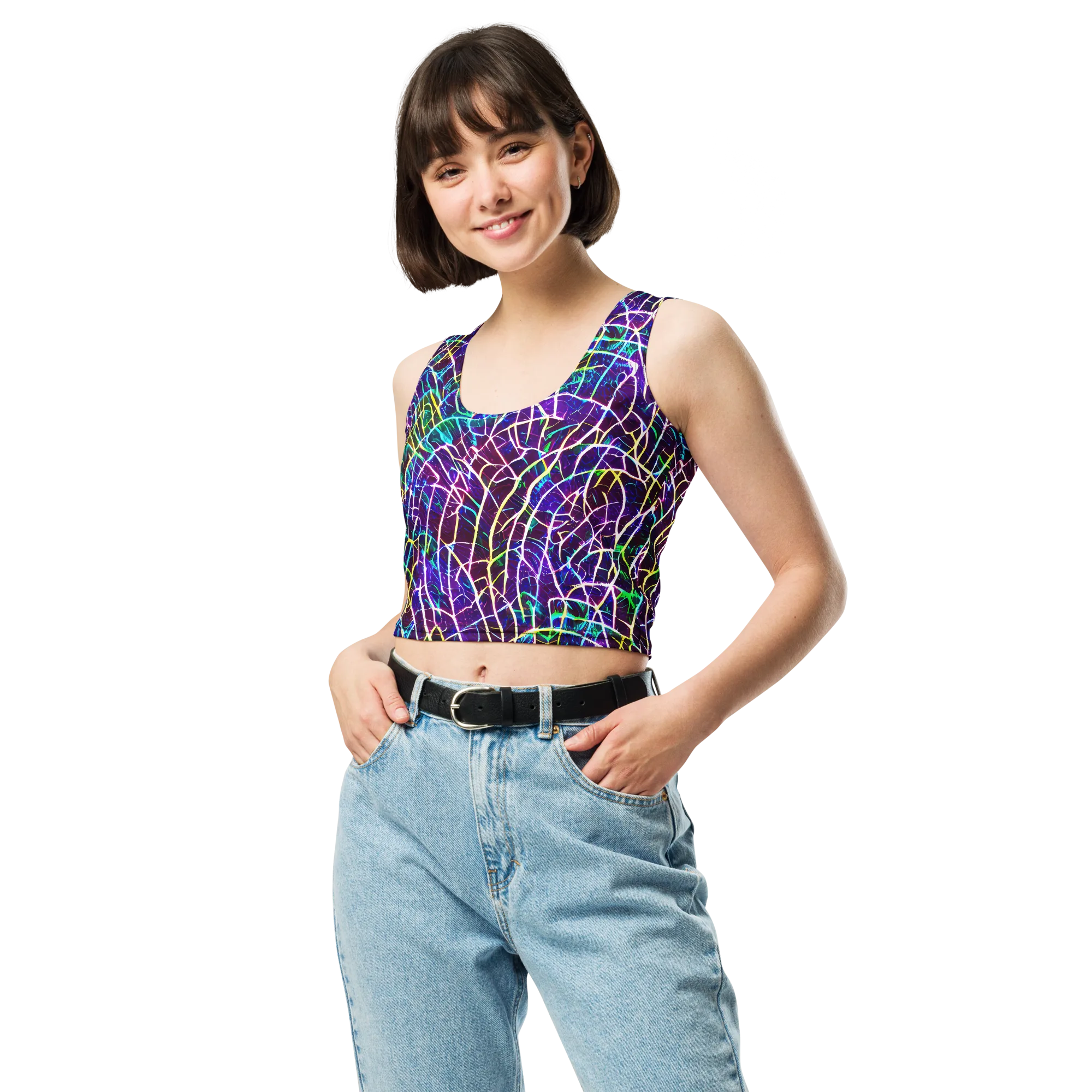 Cosmic Wiring on Crop Top — Front