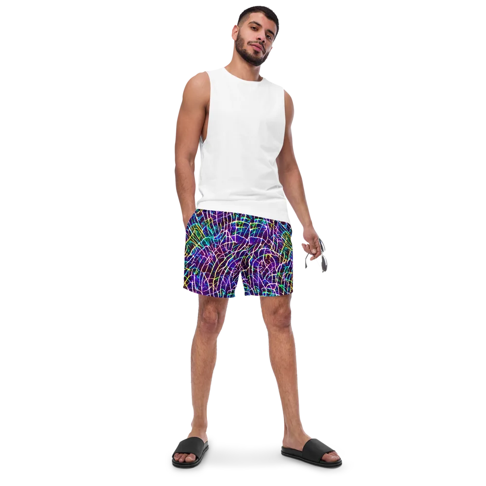 Cosmic Wiring on Swim Trunks — Front
