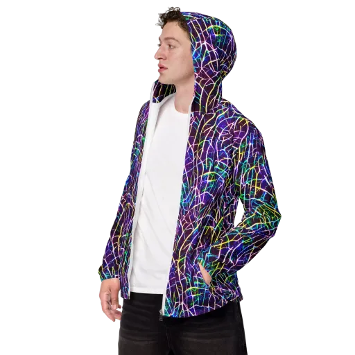 Cosmic Wiring on a Men's Windbreaker
