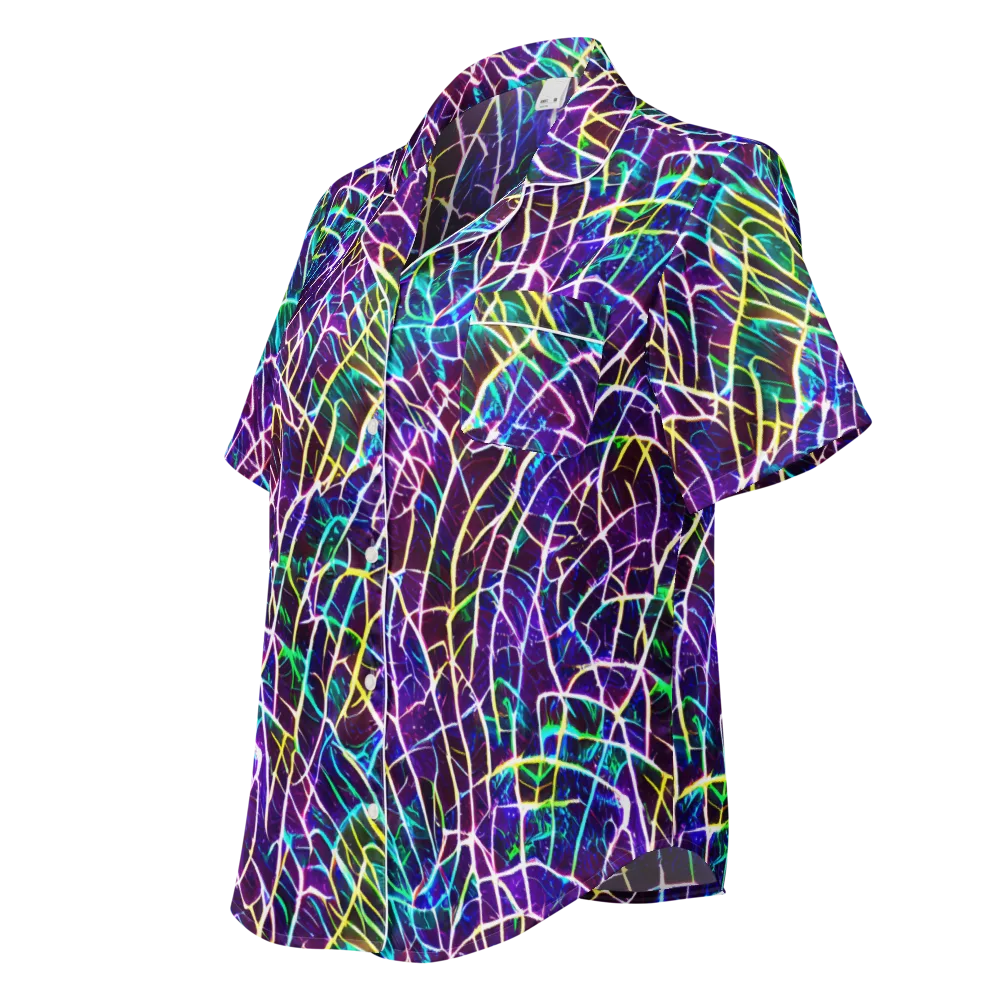 Cosmic Wiring on Women's Short Sleeve Pajama Top — Left Front