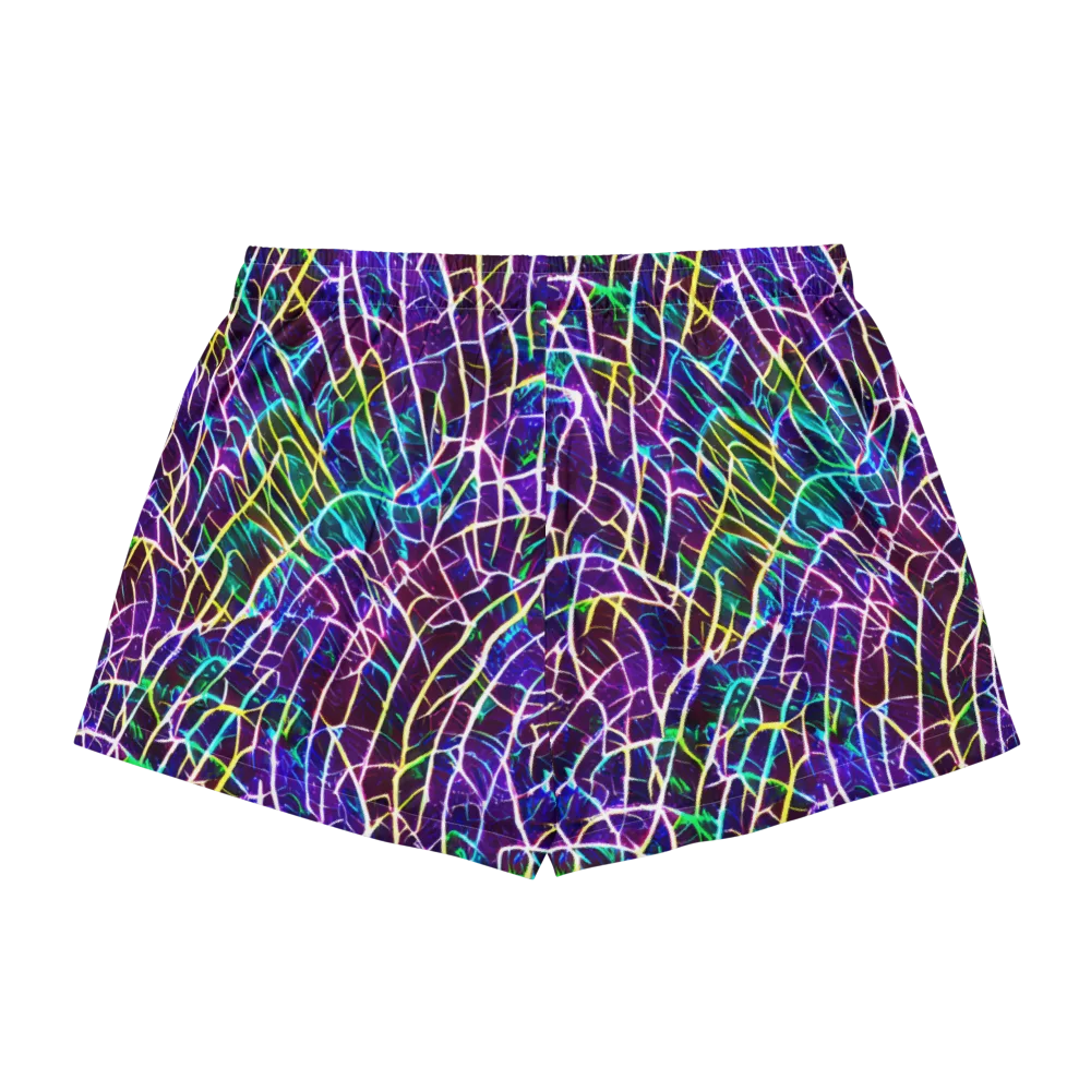 Cosmic Wiring on Women's Pajama Shorts — Back