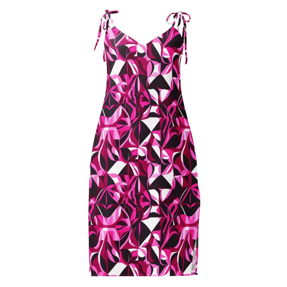 Fuchsia Kaleidoscope on Slip Dress — Front