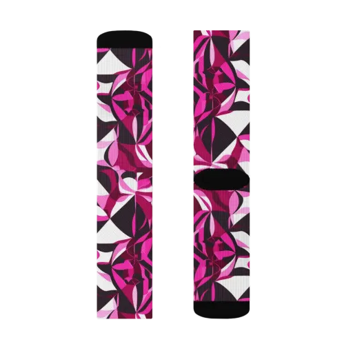 Fuchsia Kaleidoscope on a Socks