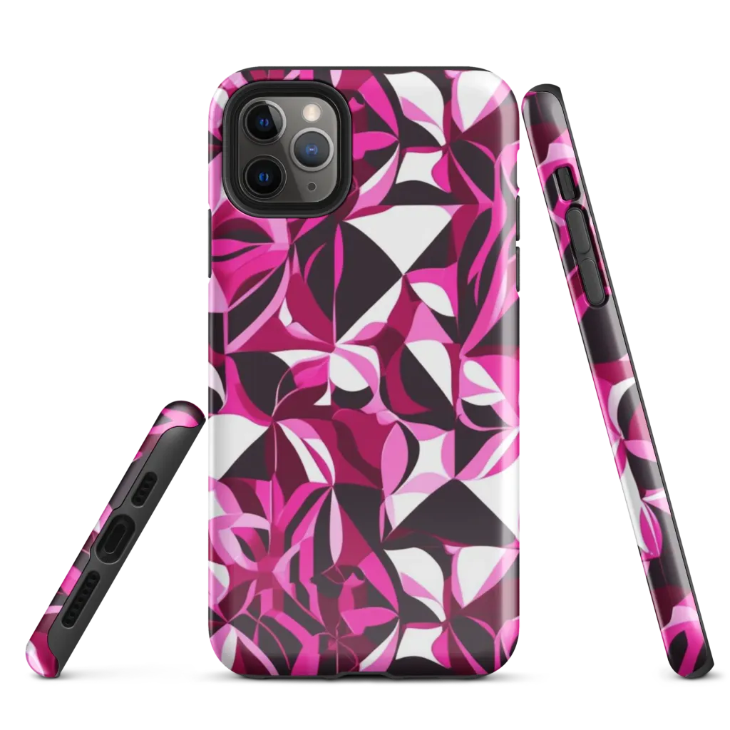 Fuchsia Kaleidoscope on Tough Case for iPhone® — Front