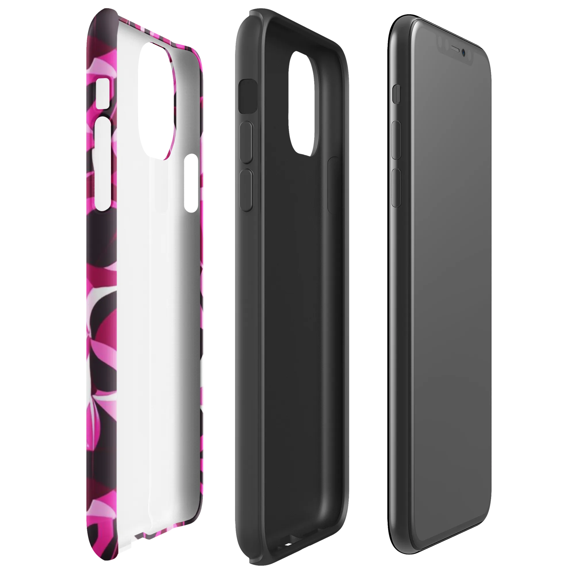 Fuchsia Kaleidoscope on Tough Case for iPhone® — Right