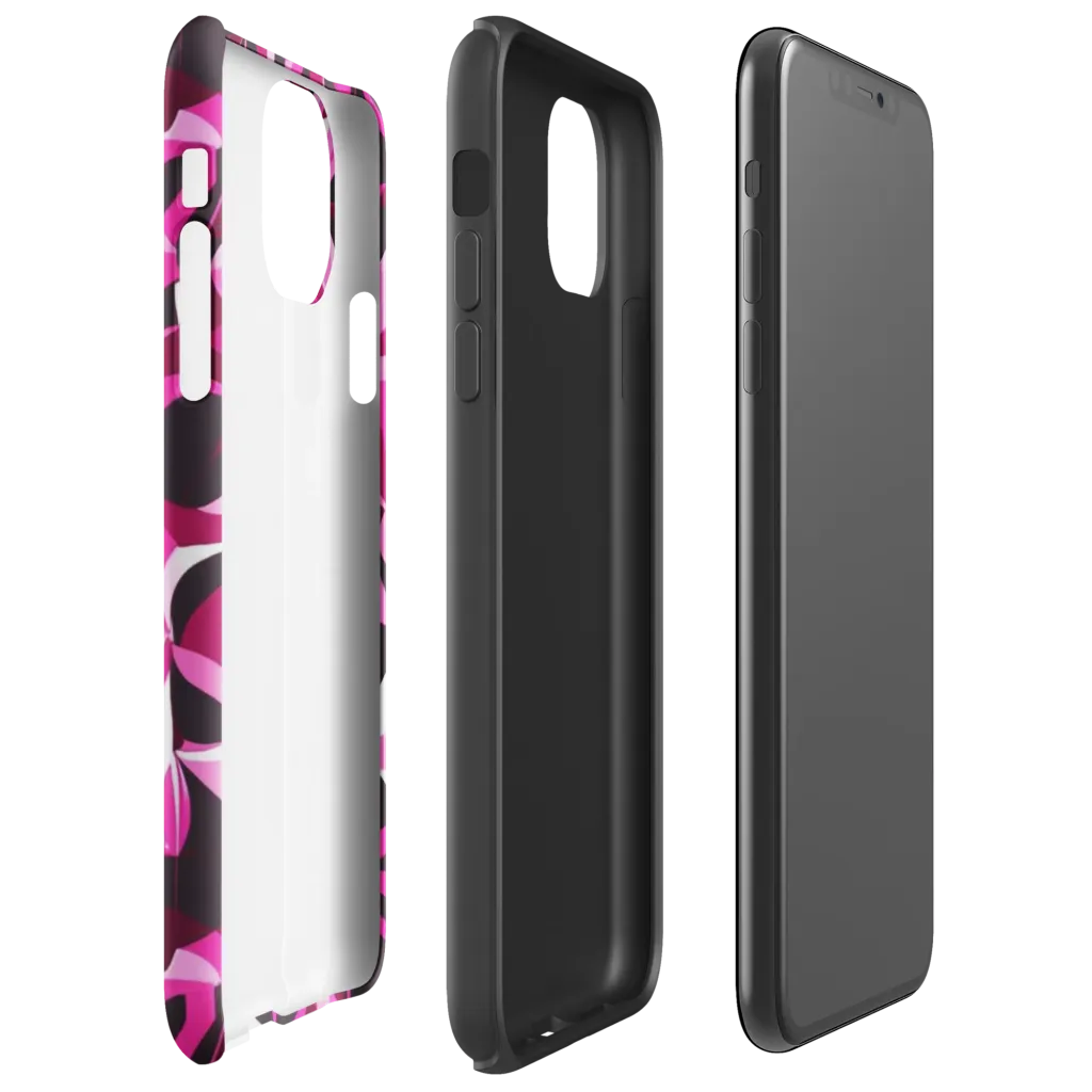 Fuchsia Kaleidoscope on Tough Case for iPhone® — Right